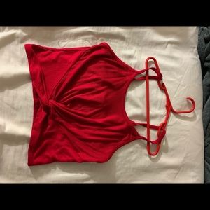 Tillys red crop top